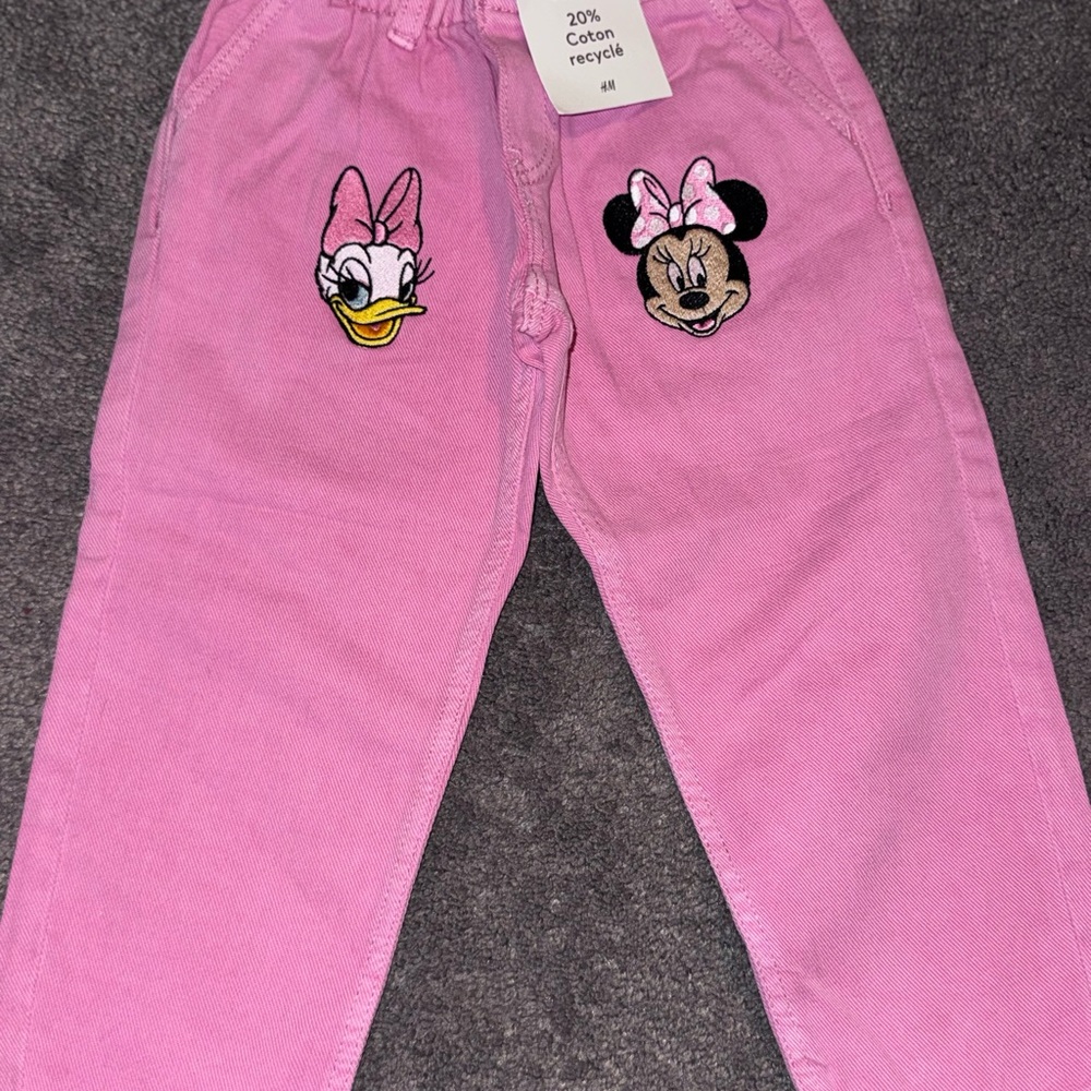 H&M Pink Kids Casual Bottoms with Cartoon Characters